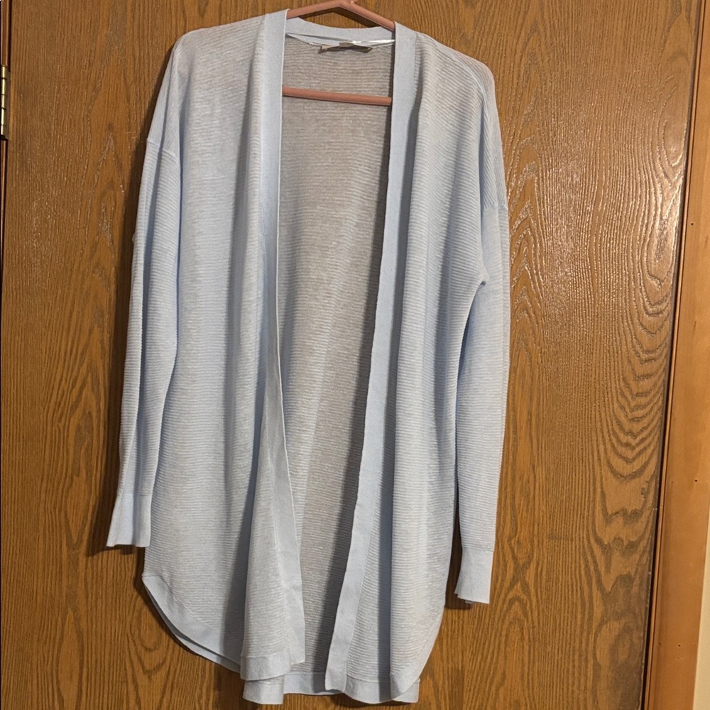 LOFT Soft Blue Open Cardigan